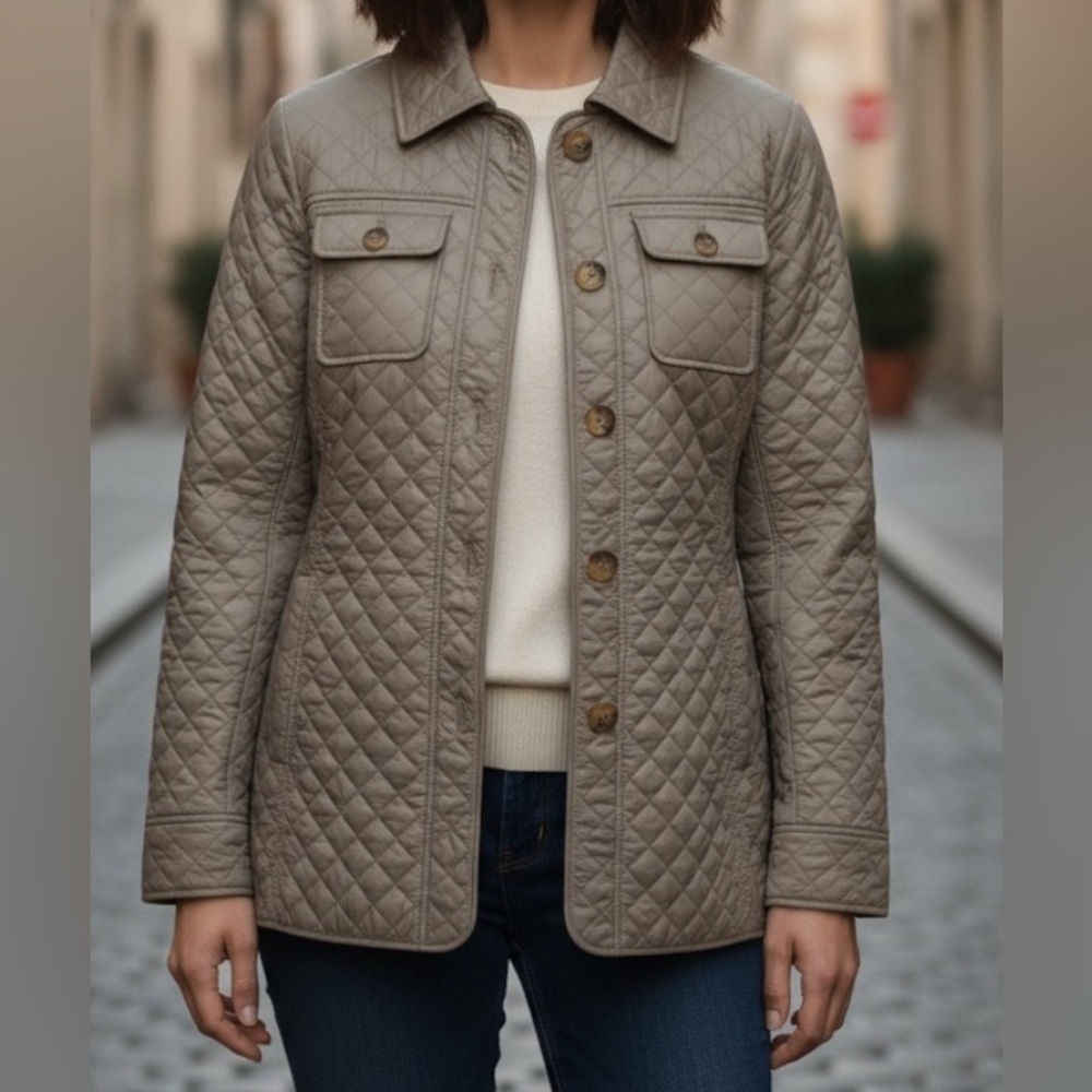 CHICO’S Quilted  Jacket Sz 1